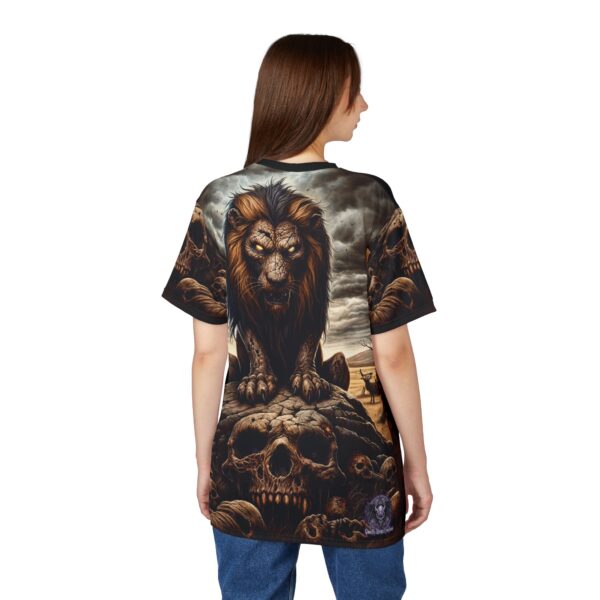 Undead Lion WD-D015 By Wyldesigns Unisex Cut & Sew Tee (AOP) - Image 8