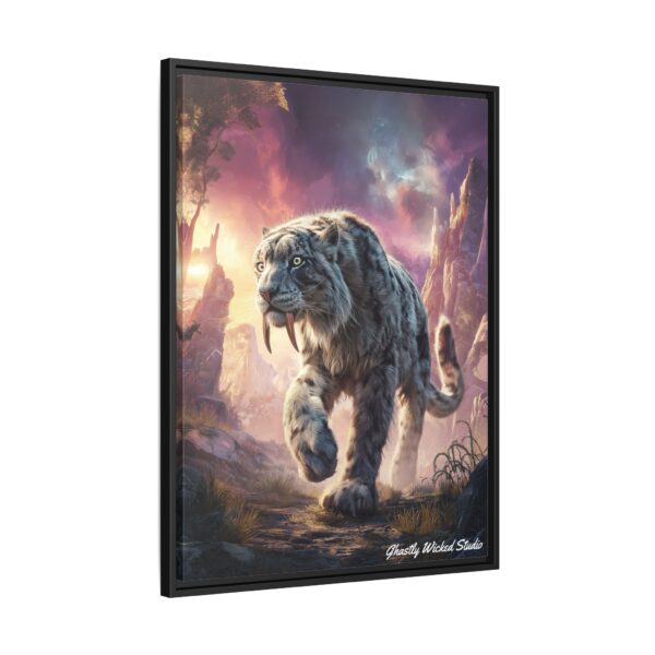 Prehistoric Smilodon aka Sabre-Tooth Tiger II Matte Canvas, Black Frame - Image 11