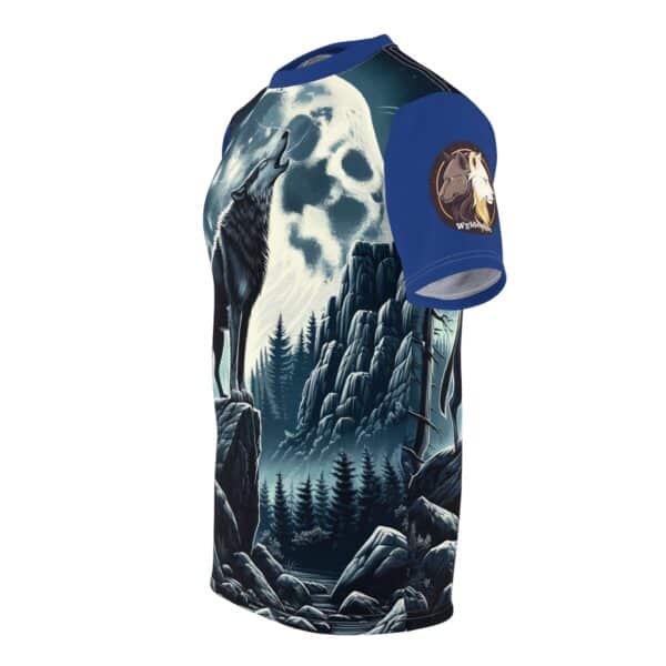 Wolf Howling WD-D001 By Wyldesigns Unisex Cut & Sew Tee (AOP) - Image 17