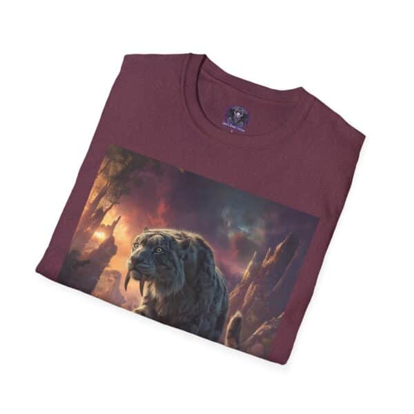Prehistoric Smilodon aka Sabre-Tooth Tiger II Unisex T-Shirt, Graphic Tee, Unique Gift, Casual Wear - Image 48