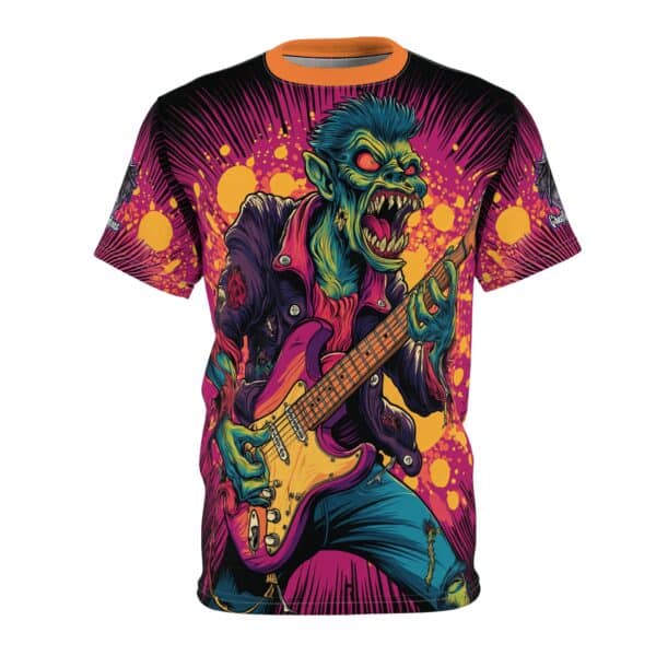 Unisex Tee Zombie Guitarist Monster Pop Art Style 60's (AOP) - Image 21