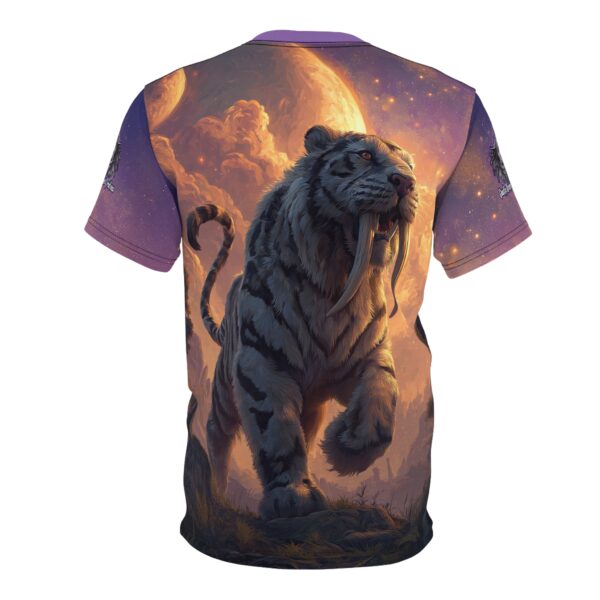 Prehistoric Smilodon aka Sabre-Tooth Tiger III Unisex Tee (AOP) - Image 7
