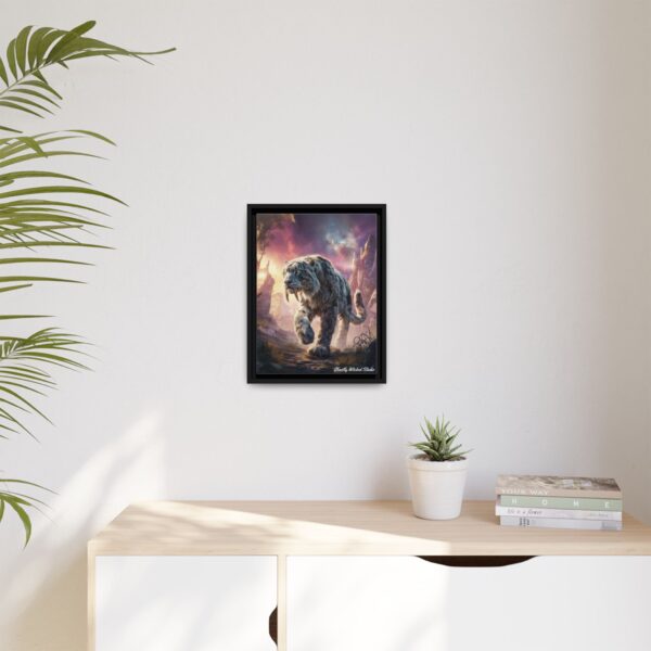 Prehistoric Smilodon aka Sabre-Tooth Tiger II Matte Canvas, Black Frame - Image 3