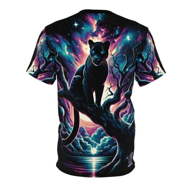 Cosmic Black Panther WD-D009 By Wyldesigns Unisex Cut & Sew Tee (AOP) - Image 2