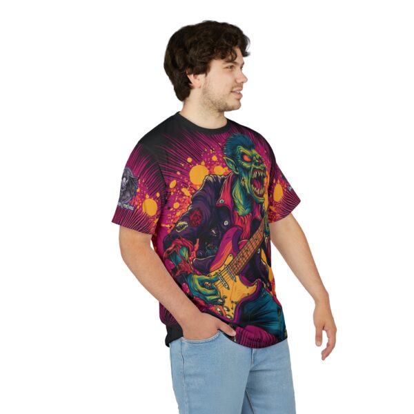 Unisex Tee Zombie Guitarist Monster Pop Art Style 60's (AOP) - Image 16