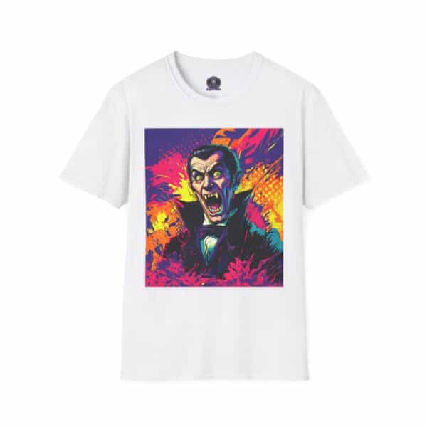 Dracula Pop Art 60's Style Unisex T-Shirt - Image 9