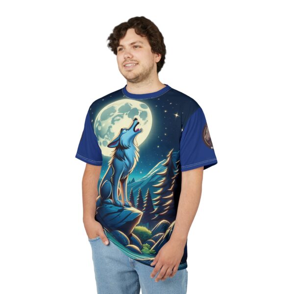 Howling Wolf Toon Style WD-D012 By Wyldesigns Unisex Cut & Sew Tee (AOP) - Image 24