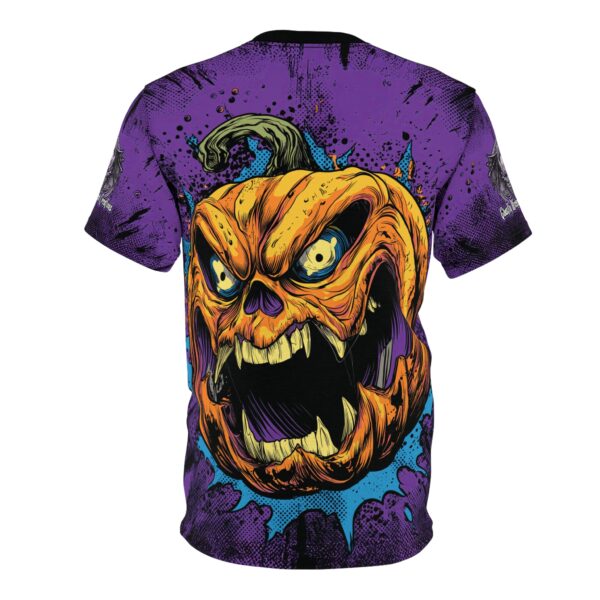 Evil Jack O' Lantern II Pop 60's Art Style Tee Unisex (AOP) - Image 7