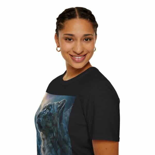 Snow Leopard V Profile By Wyldesigns Unisex T-Shirt - Image 7