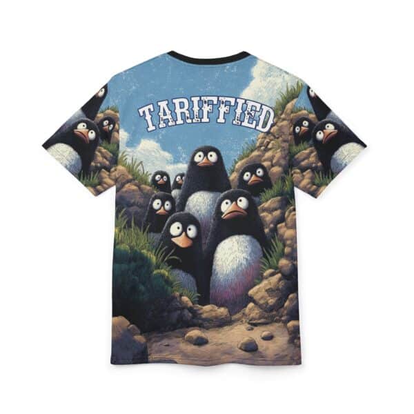 Tariffied Unisex Tee – Tariff Fear Is Real (AOP) - Image 9