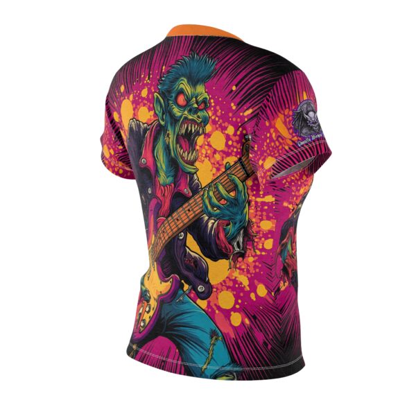 Women's Tee Zombie Guitarist Monster Pop Art Style 60's (AOP) - Image 4