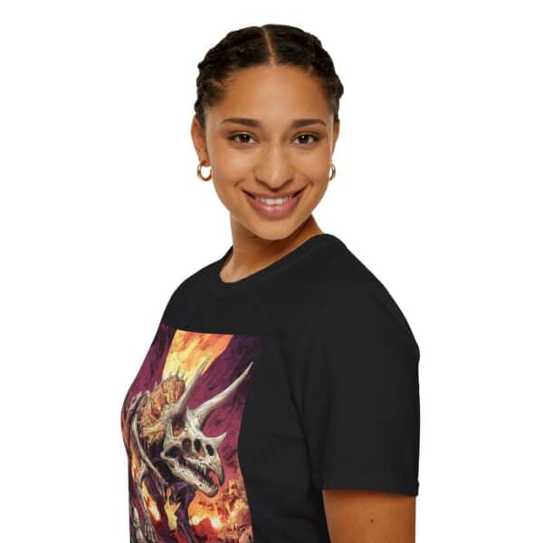 Prehistoric Skeletal Triceratops II Unisex T-Shirt, Graphic Tee, Unique Gift, Casual Wear - Image 7