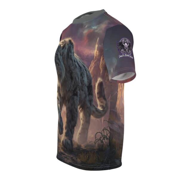 Prehistoric Smilodon aka Sabre-Tooth Tiger II Unisex Tee (AOP) - Image 23