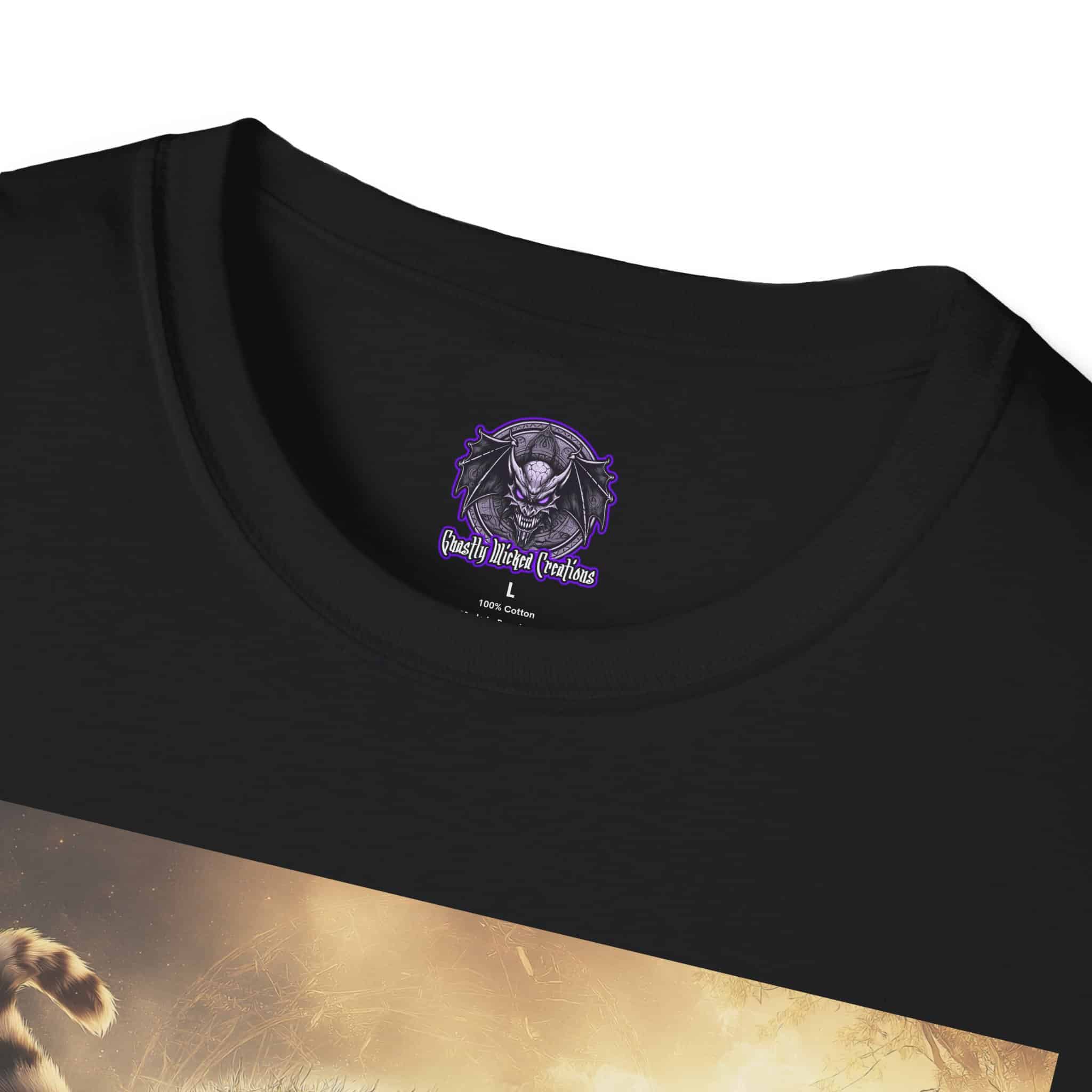 Prehistoric Smilodon aka Sabre-Tooth Tiger VIII Unisex T-Shirt, Graphic Tee, Unique Gift, Casual Wear - Image 3