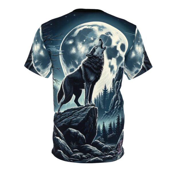 Wolf Howling WD-D001 By Wyldesigns Unisex Cut & Sew Tee (AOP) - Image 2