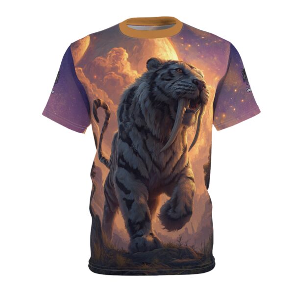 Prehistoric Smilodon aka Sabre-Tooth Tiger III Unisex Tee (AOP) - Image 21