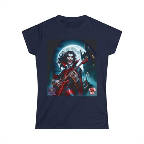 Monster Mosh 2024 Tour Drac on Guitar MM-D001 Women's Softstyle Tee - Image 10