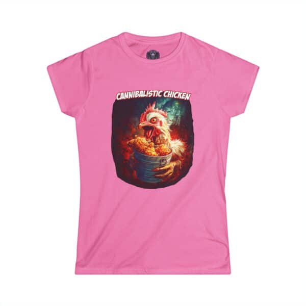 Cannibalistic Chicken Band Women's Softstyle Tee - Funny Graphic Shirt, Unique Gift for Food Lovers, Quirky Casual Wear, Perfect for [...] - Image 40