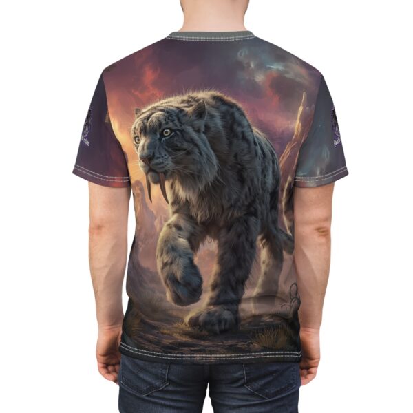 Prehistoric Smilodon aka Sabre-Tooth Tiger II Unisex Tee (AOP) - Image 32
