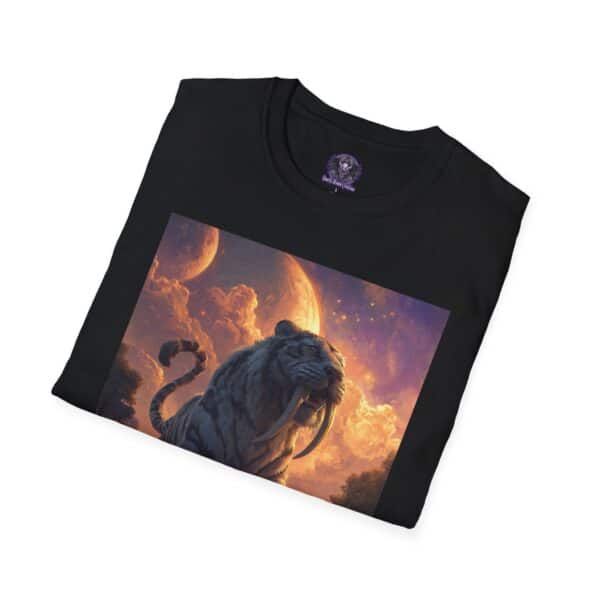 Prehistoric Smilodon aka Sabre-Tooth Tiger III Unisex T-Shirt, Graphic Tee, Unique Gift, Casual Wear - Image 4