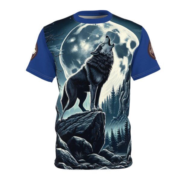 Wolf Howling WD-D001 By Wyldesigns Unisex Cut & Sew Tee (AOP) - Image 15
