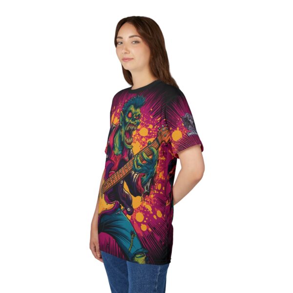 Unisex Tee Zombie Guitarist Monster Pop Art Style 60's (AOP) - Image 18