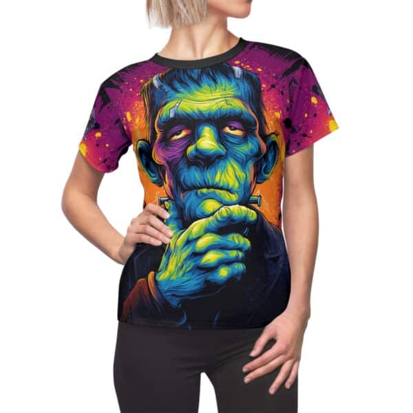 Frankenstein II Pop 60's Art Style Tee Women's (AOP) - Image 8