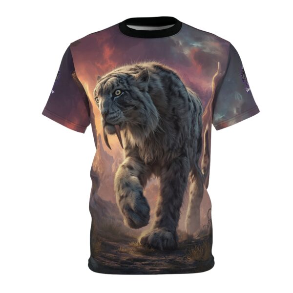 Prehistoric Smilodon aka Sabre-Tooth Tiger II Unisex Tee (AOP)