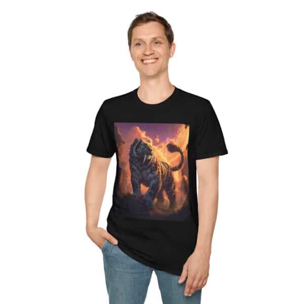 Prehistoric Smilodon aka Sabre-Tooth Tiger I Unisex T-Shirt, Graphic Tee, Unique Gift, Casual Wear - Image 6