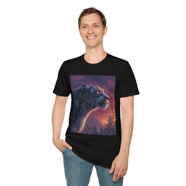 Snow Leopard IV Profile By Wyldesigns Unisex T-Shirt - Image 6