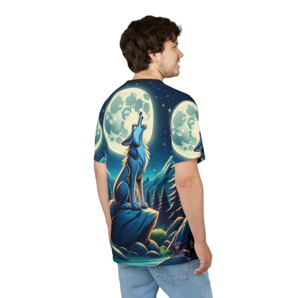 Howling Wolf Toon Style WD-D012 By Wyldesigns Unisex Cut & Sew Tee (AOP) - Image 5