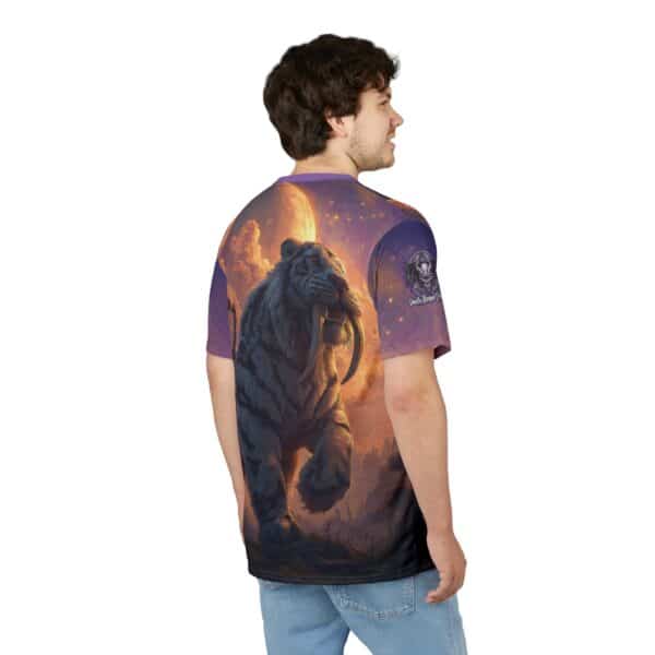 Prehistoric Smilodon aka Sabre-Tooth Tiger III Unisex Tee (AOP) - Image 13