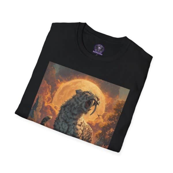 Prehistoric Smilodon aka Sabre-Tooth Tiger VII Unisex T-Shirt, Graphic Tee, Unique Gift, Casual Wear - Image 4