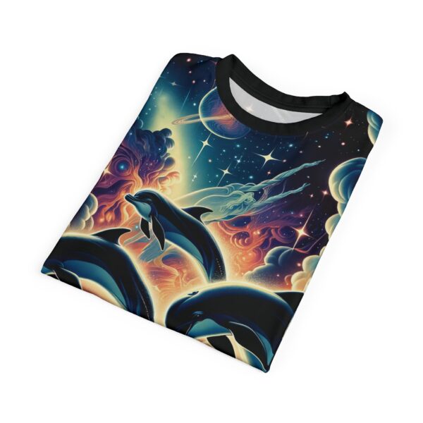 Cosmic Dolphins WD-D008 By Wyldesigns Unisex Cut & Sew Tee (AOP) - Image 14