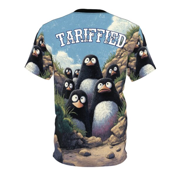 Tariffied Unisex Tee – Tariff Fear Is Real (AOP) - Image 3