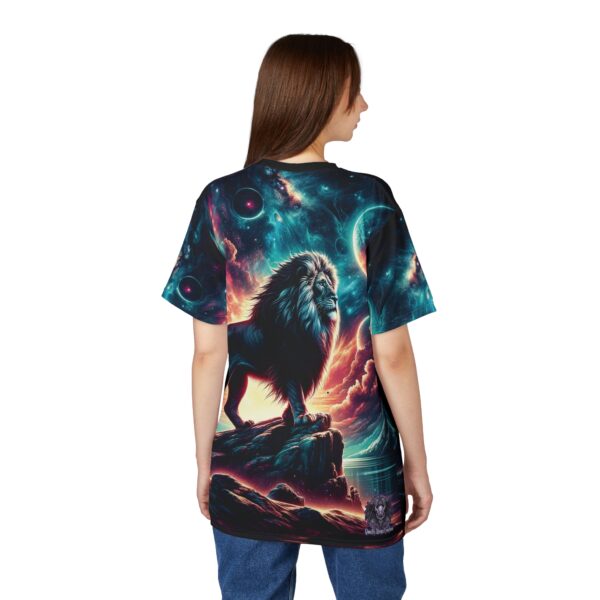 Cosmic Lion WD-D005 By Wyldesigns Unisex Cut & Sew Tee (AOP) - Image 6