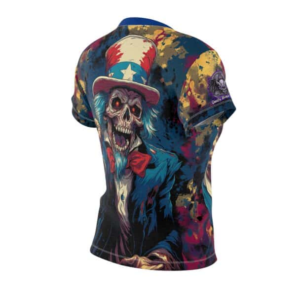 Pop Art Tee Uncle Sam Patriotic 4th Of July Skeletal Uncle Sam Pop 60's Art Style Tee Women's (AOP) - Image 4