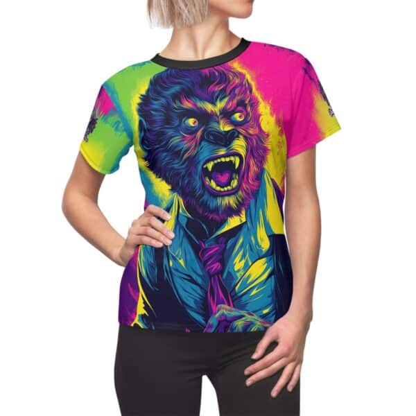 The Wolfman II Pop 60's Art Style Tee Women's (AOP) - Image 8