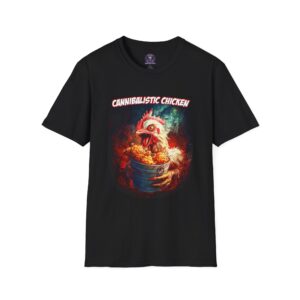 Cannibalistic Chicken Band Unisex T-Shirt, Funny Graphic Tee, Unique Gift, Casual Wear, Chicken Lover Humor