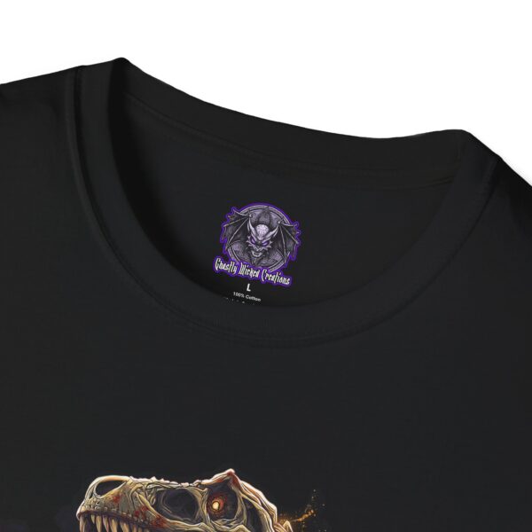 Skeleton T-Rex Unisex T-Shirt, Funny Graphic Tee, Unique Gift, Casual Wear, Tyrannosaurus - Image 3