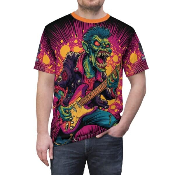Unisex Tee Zombie Guitarist Monster Pop Art Style 60's (AOP) - Image 26