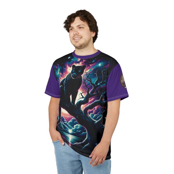 Cosmic Black Panther WD-D009 By Wyldesigns Unisex Cut & Sew Tee (AOP) - Image 20