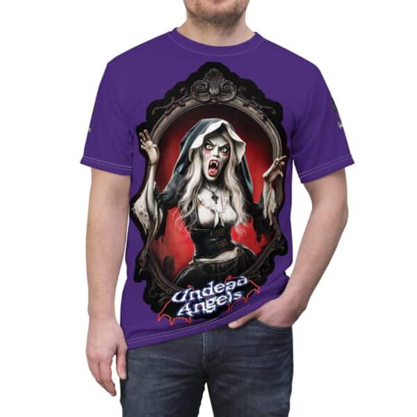 Undead Angels Vampire Pilgrim Chastity Tee Unisex (AOP) - Image 26