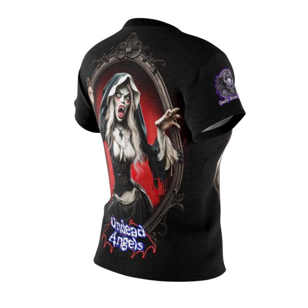 Undead Angels Vampire Pilgrim Chastity Tee Women's (AOP) - Image 4