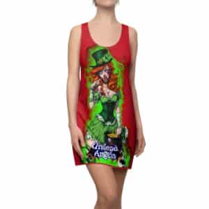 Undead Angels Leprechaun Queen Fiona Classic Reborn Style III Women's Racerback Red Dress (AOP)