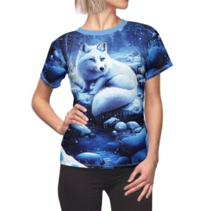Arctic Fox Unisex Tee by Wyldesigns - Wildlife Graphic T-Shirt #WD-M019 (AOP)