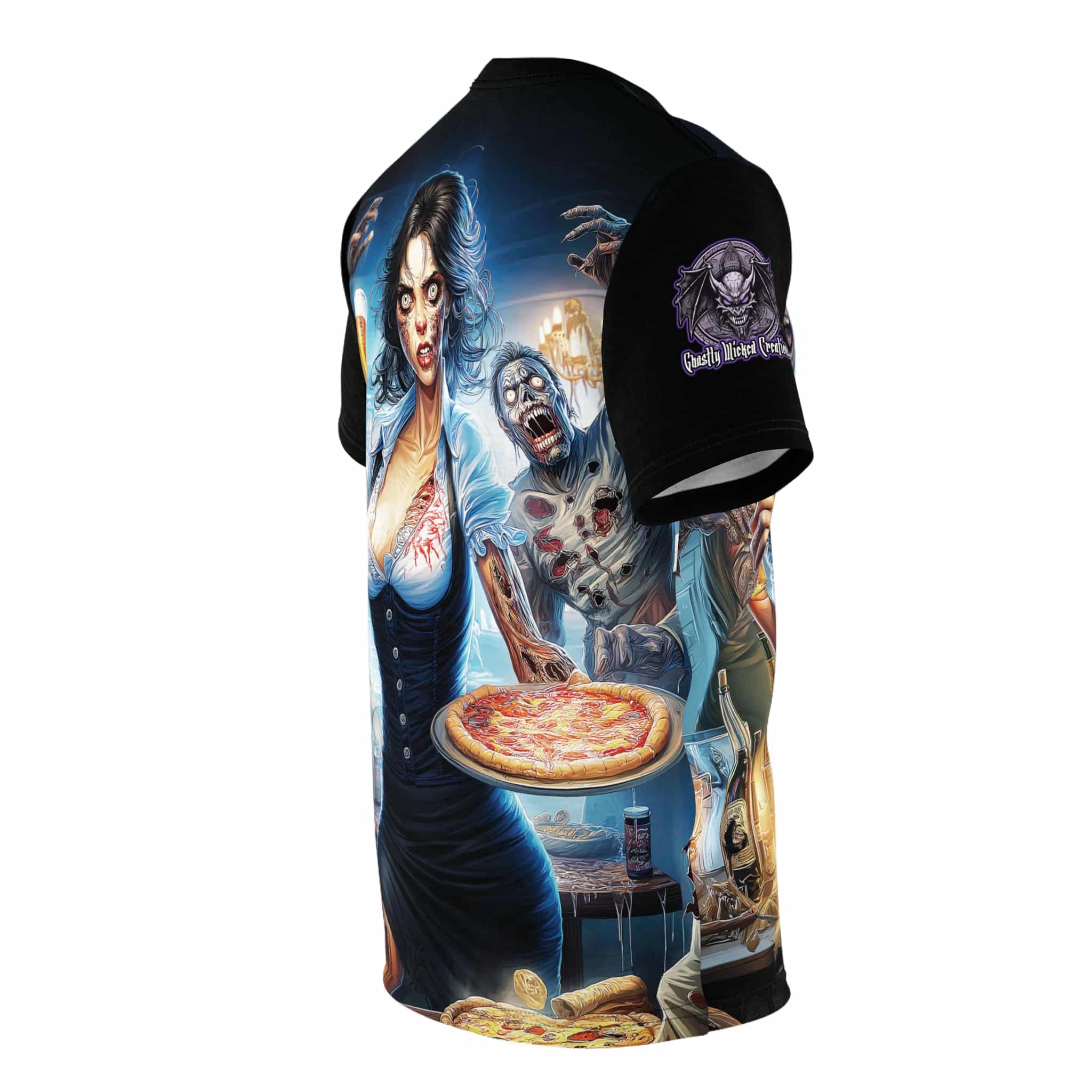 Zombies In Everyday Life Waitress 2025-DS0304 Tee Unisex (AOP) - Image 15