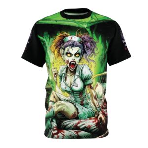 Undead Angels Zombie Nurse Lexi 002 Unisex Tee (AOP)