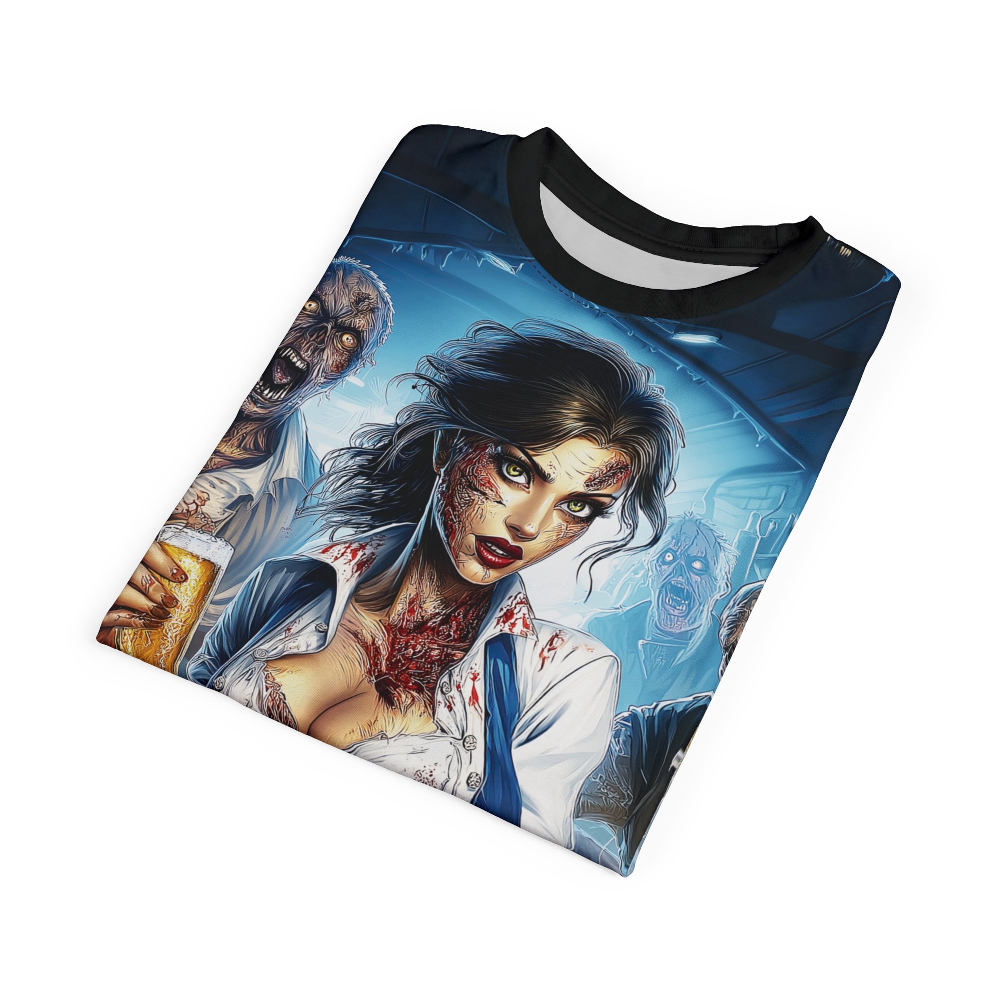 Zombies In Everyday Life Waitress 2025-DS0304 Tee Unisex (AOP) - Image 20