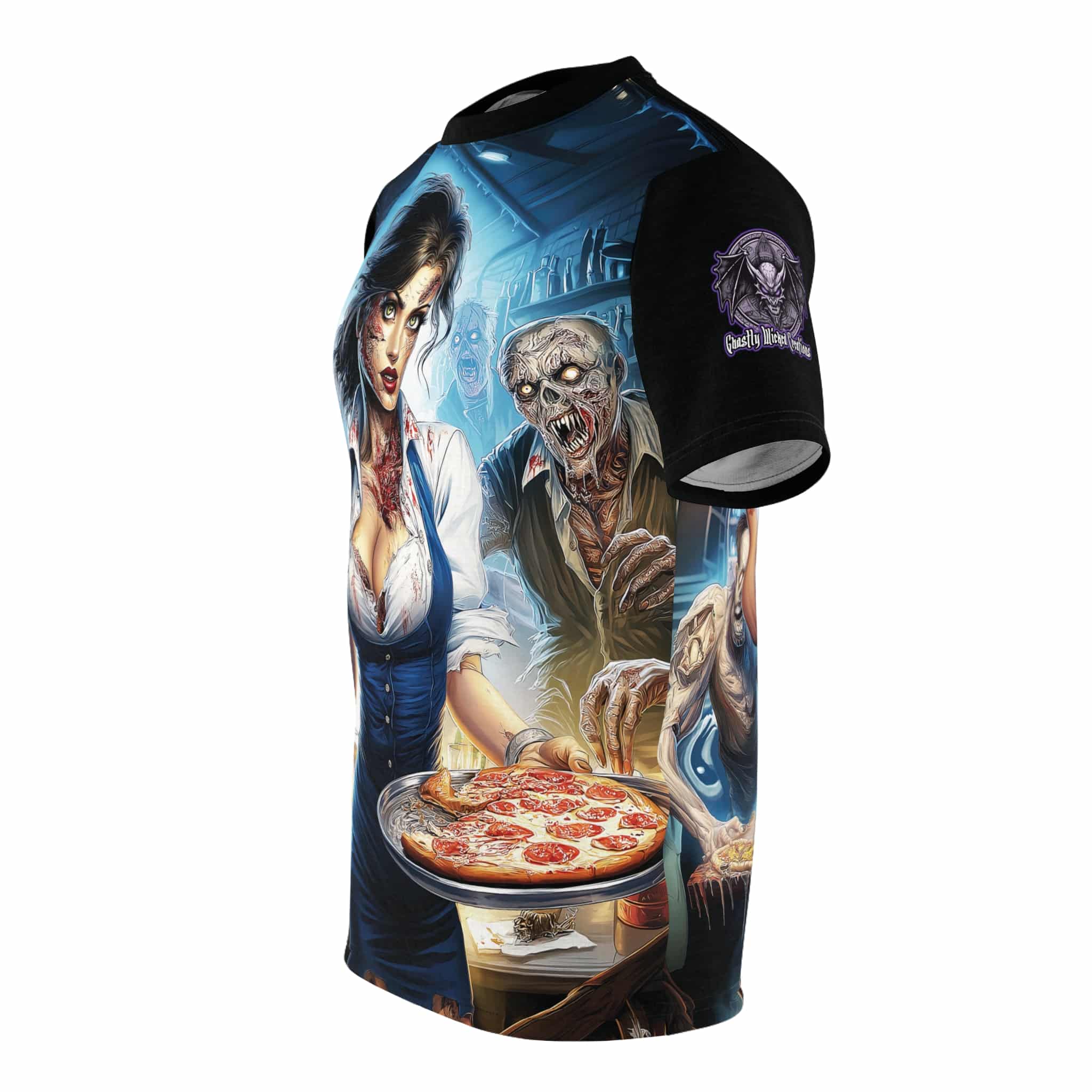 Zombies In Everyday Life Waitress 2025-DS0304 Tee Unisex (AOP) - Image 17